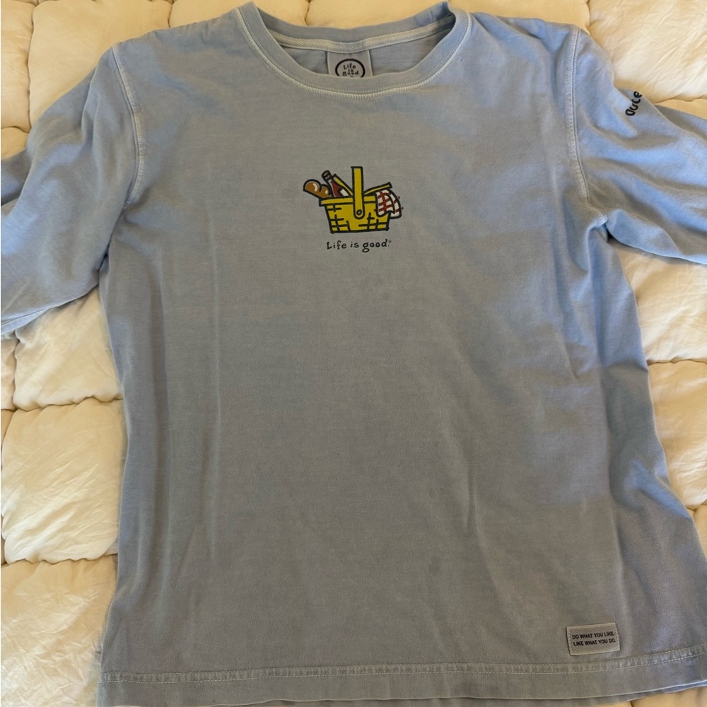 Life Is Good Light Blue Long Sleeve Tee